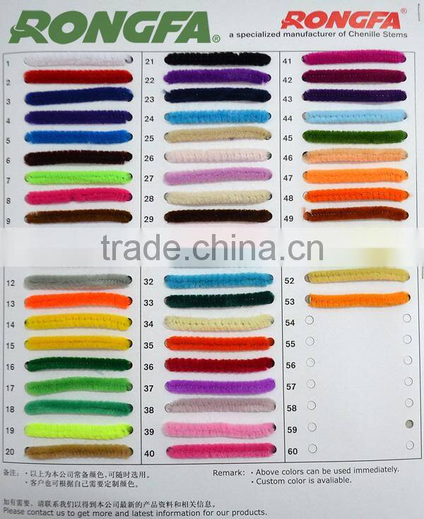5mm x 12 inch DIY arts and crafts colorful fuzzy sticks chenille stem