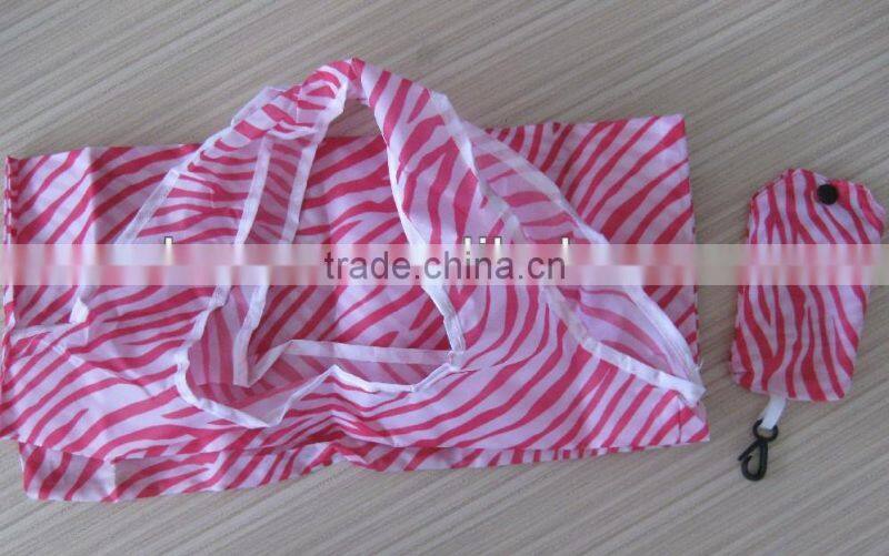 180T promotional gift Tote folding shopping bag