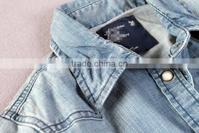 Women denim shirt/blouse, long sleeve shirt/blouse, Women vintage denim shirt/bouse, stone washed denim shirts/blouse