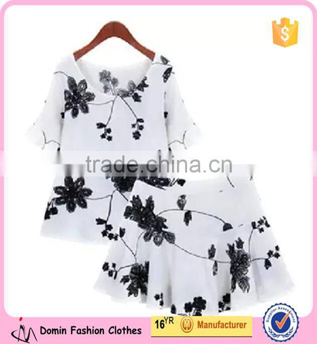 Korean Style Extra Large Plus Size Lady Two-piece Set XL-XXXXL Size