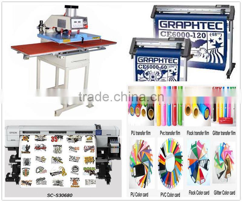 High quality PU flex printable heat transfer t-shirt vinyl