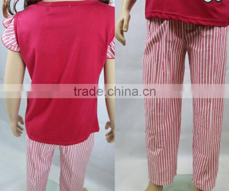 Girls Cotton short sleeve clothes set girls pajamas short set