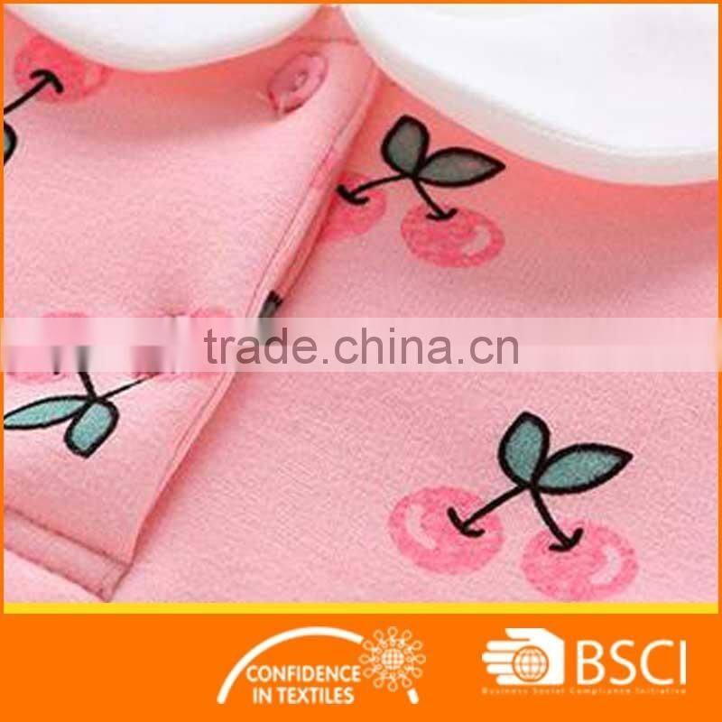 New Style Cartoon Printed Pink Baby Girl Dress