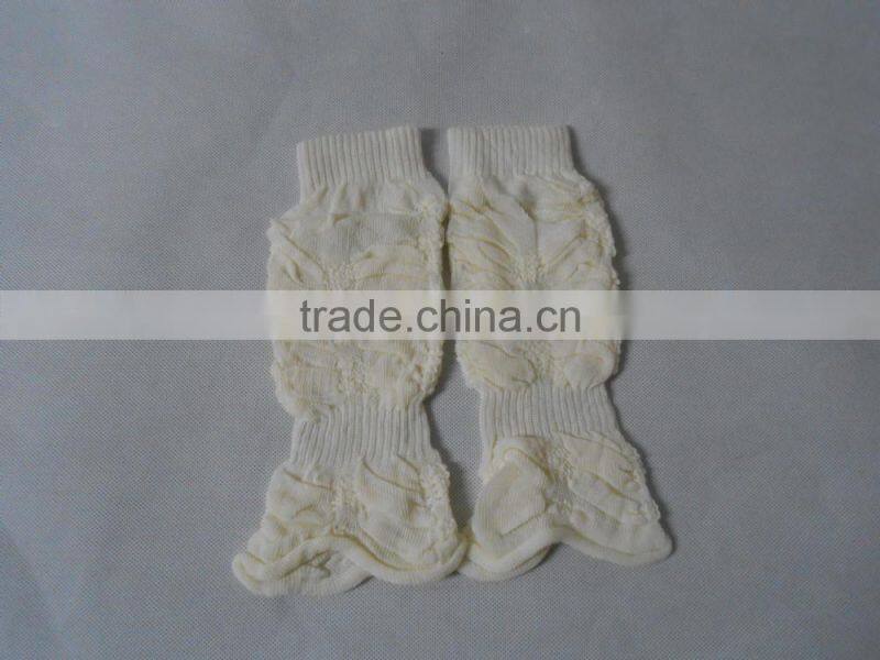 Knitting jacquard kids leg warmers