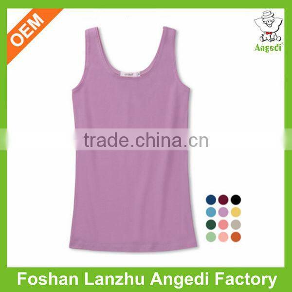 100% cotton ladies quick dry sport gym vest customize slim fit tank top with available colors