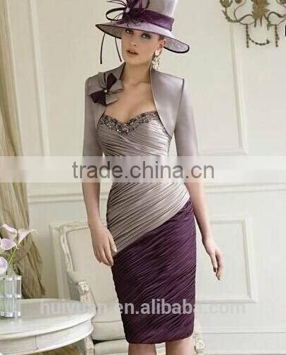 elegant knee length beaded petite mother of the bride