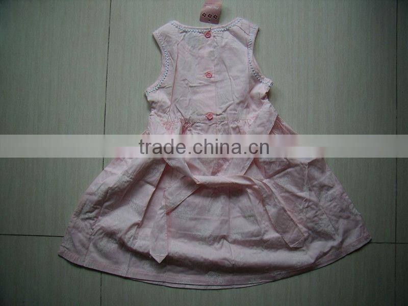 little girl's overstock dress girl's cotton dress cute stock dress