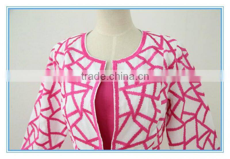 Wholesale 3 pcs Skirt Set Embroidery Cutwork Womens Suits