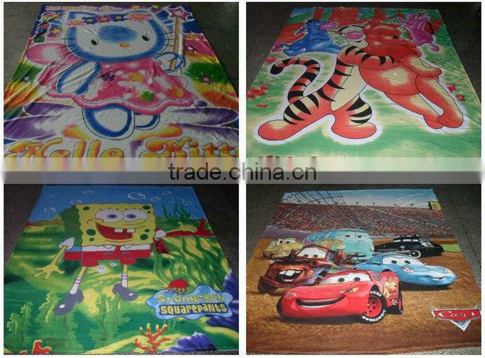 Comfortable Printed 100% Polyester Polar Fleece Blanket