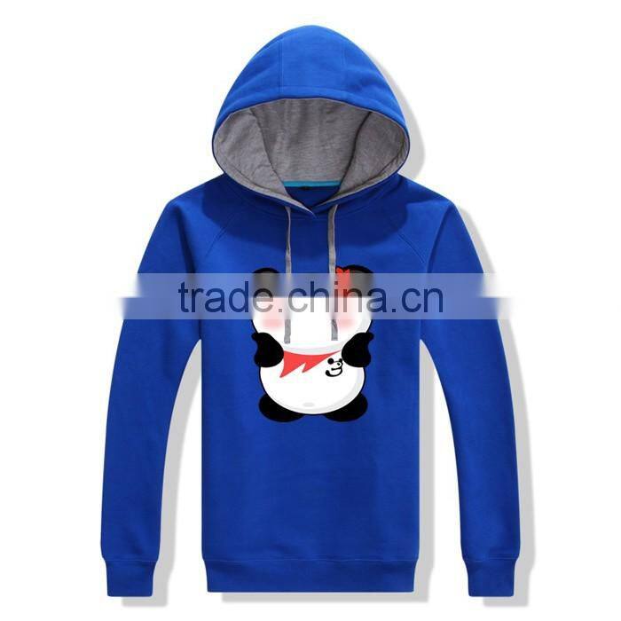 Customized trendy design lovely panda pritned hoodies for men