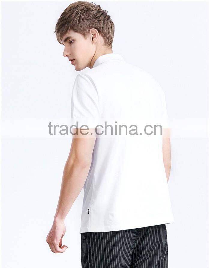 Classic soft white printing polo shirts