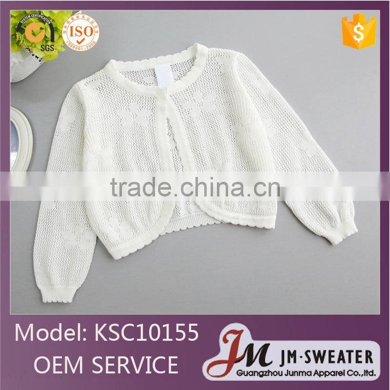 Latest knitting children clothes thin coat cardigan design for baby girls fall collection