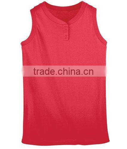 Design Augusta Sleeveless Softball Jersey Two-Button Ladies