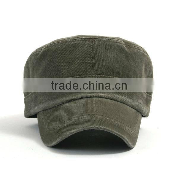Fashion Black 100% Cotton Custom Cheap Military Cap