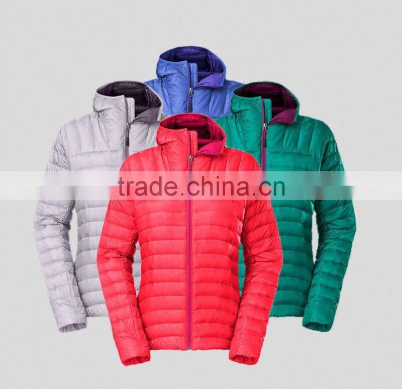 Best quality women down jacket without hoody