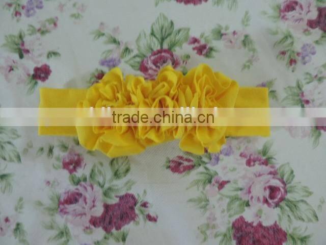 2016 Baby flower headbands wholesale infant cotton hair band Baby headwear flower hair elastic headbands for babies
