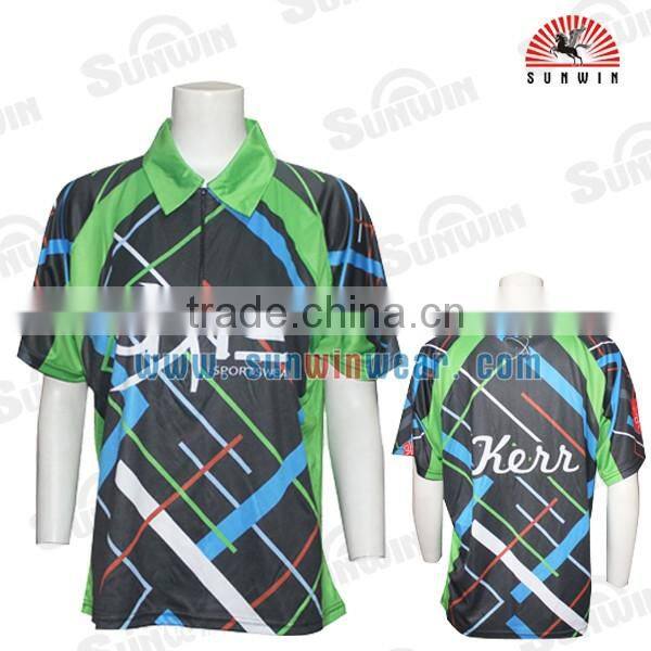 Wholesale Fashion Design Sublimated Custom100% Polyester Fishing Jersey