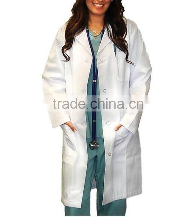 Hospital unifrom designer doctor coats button up wholesale lab coat