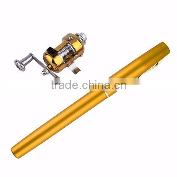 Aluminum Alloy Ice Fishing Rod with Baitcasting Reel fishing-tackle Pocket Pen Fishing Rod