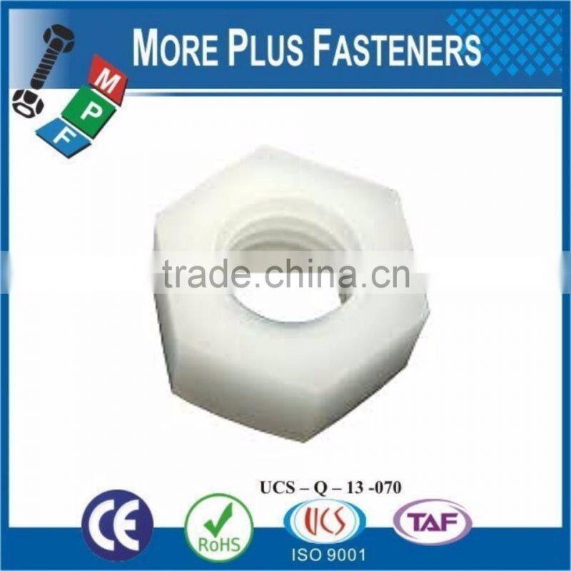 Made in Taiwan Black Nylon Metric Nylon Natural Finish Nylon Plastic Hex Nut