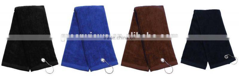 Golf towel oem cotton golf hand towels golf towel luxury china supplier