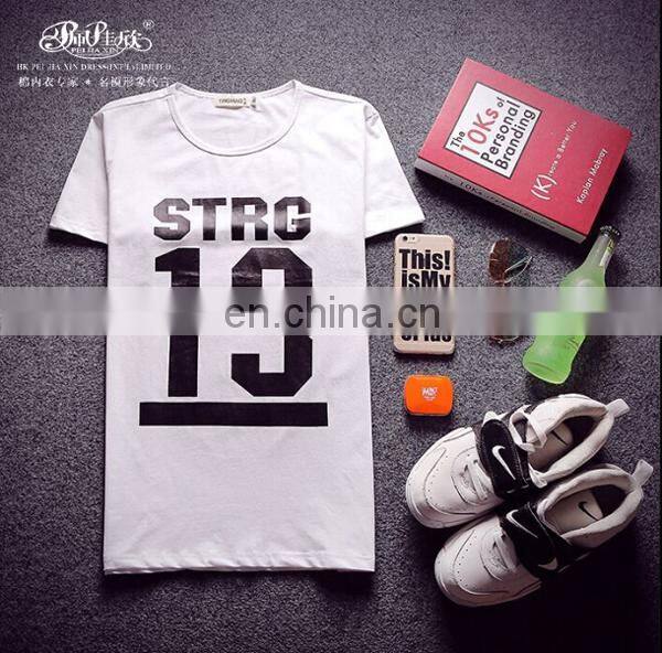 Peijiaxin Fashion Design Casul Style High Quality Cotton Bulk Printing Plain Cotton T shirt