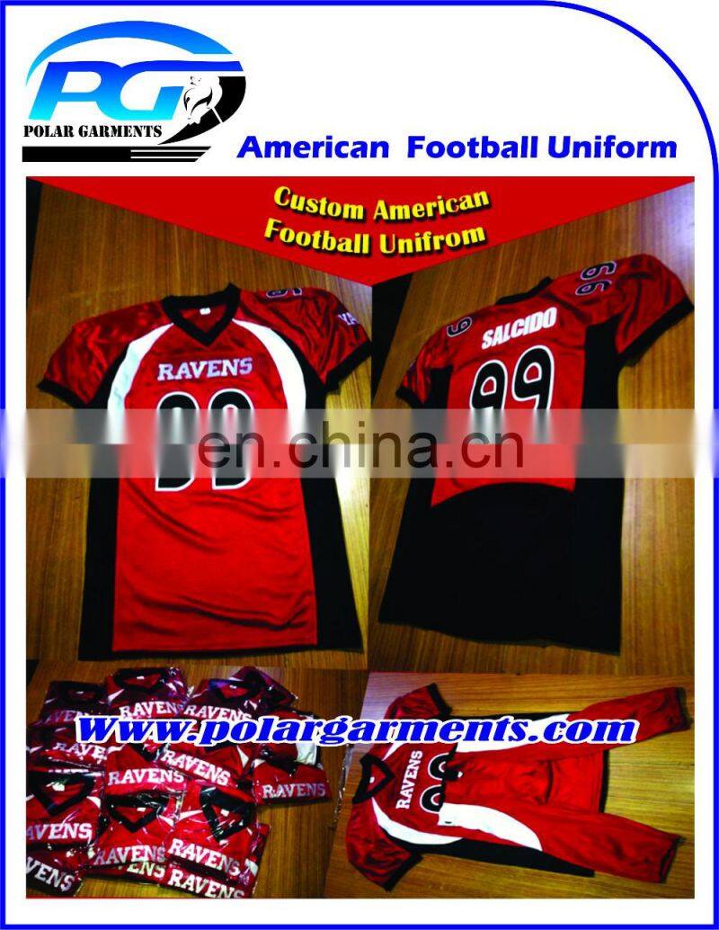 Custom design Sublimated American football Uniforms