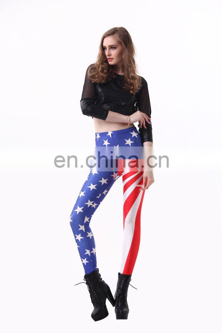 Country Flag Sublimation 3d Digital Custom Printing Women High Waist Leggings
