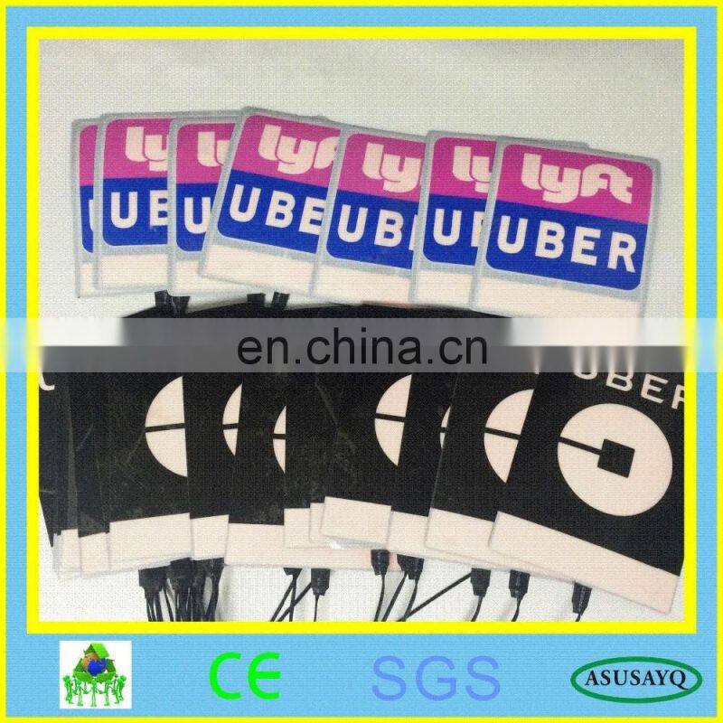 Uber el flashing car sticker glow car sticker on can window with 2AA battery inverter free shipping new uber