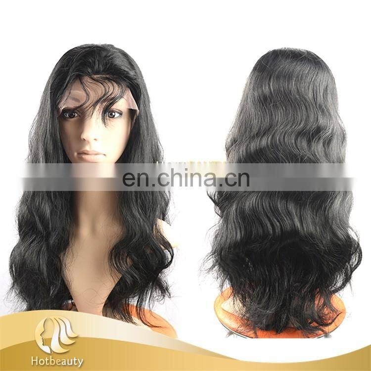 full and 130% high density pre sew lace wig hand made virgin human hair wig