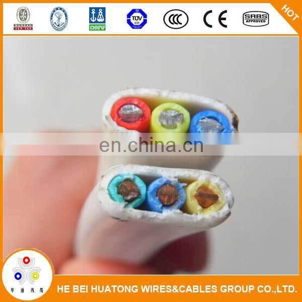 China Alibaba 3 cores 2.5mm2 300/500V aluminum electrical cable,pvc insulated cable, flat flexible cable