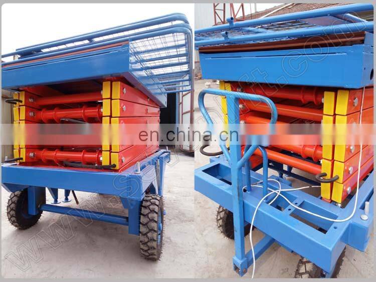 7LSJY Shandong SevenLift portable hydraulic 4m electric mini scissor lift