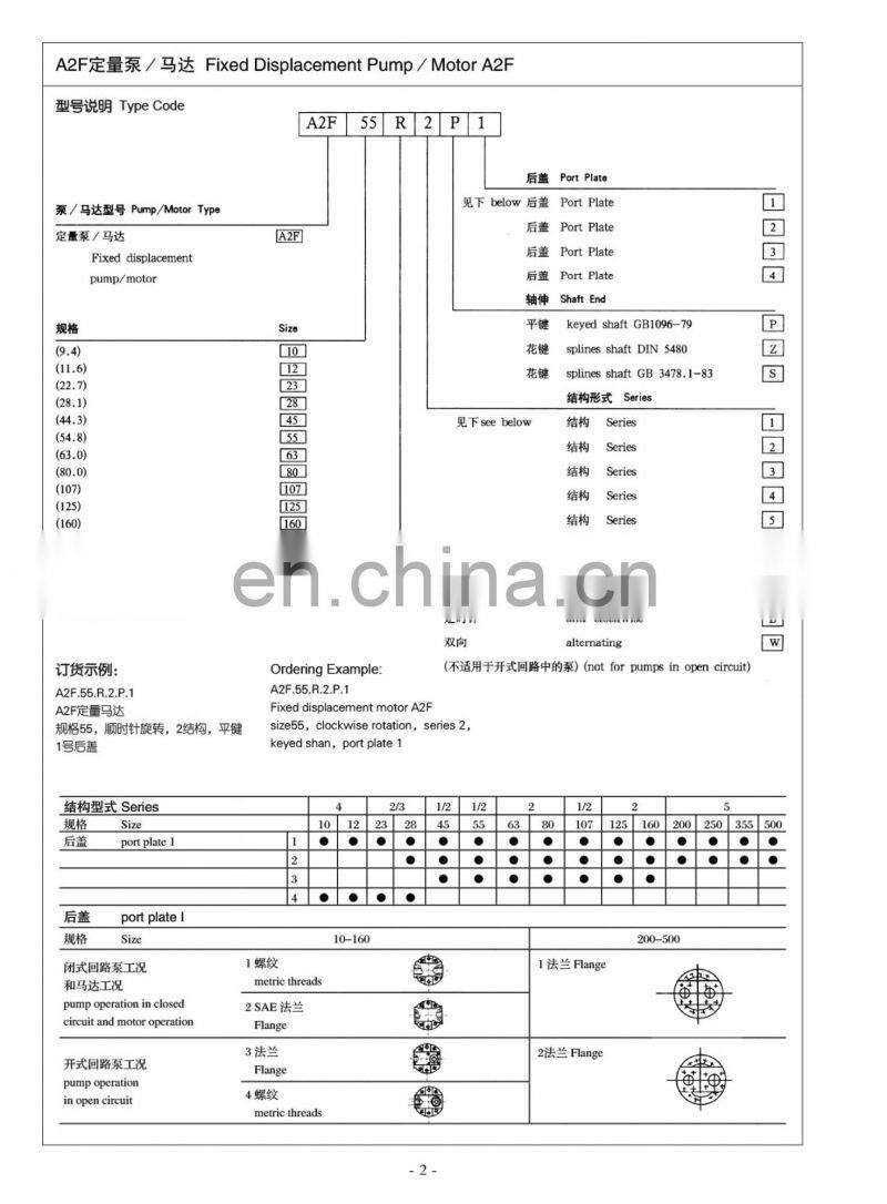 Rexroth hydraulic fixed plug-in piston motor A2F107/61W-VZL188