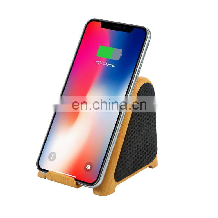 Induction Speaker with Qi Wireless Charger Charging Pad Dock Stand 5W Quick Charge Speaker
