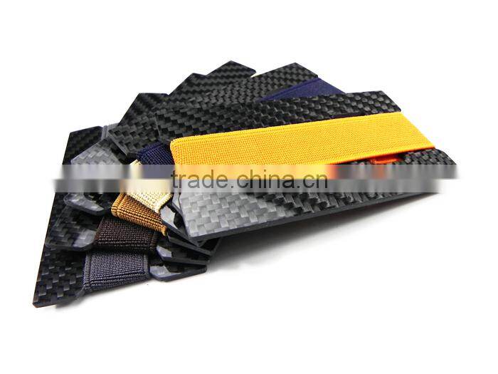 Colorful Elastic Bend Rear Carbon Fiber Business Cards holder