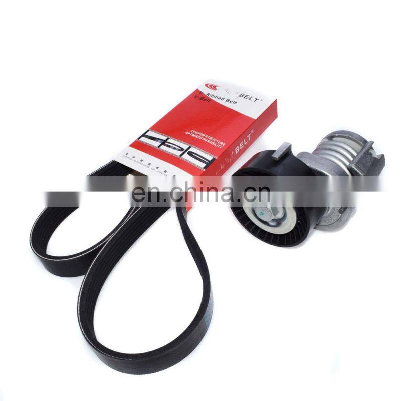 New 2Pcs Alternator Belt Tensioner&Belt Set For VW Beetle SEAT SKODA 030145299F