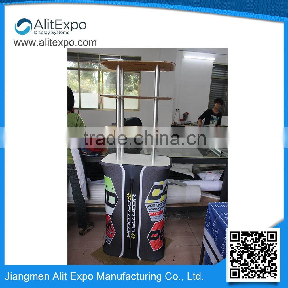 6ft & 8ft fancy customize logo table advertising stand, counter table display