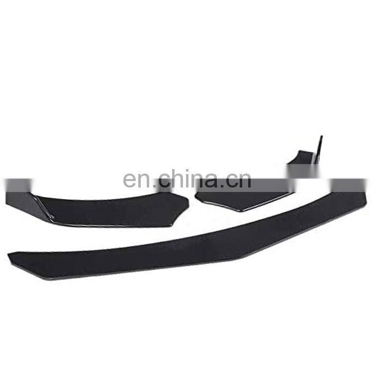 New matte black design arrives with body kit universal Accessory PP material Universal front bumper lip spoiler