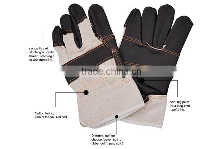 10.5" mens black tight leather gloves made in china LG025