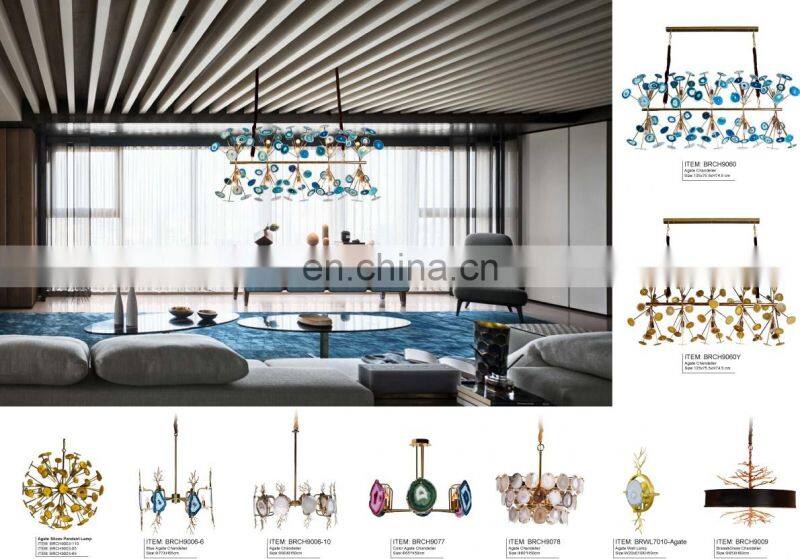 Brlighting Unique Designed Luxury Agate Stone Table Lamp for Hotel Bedside