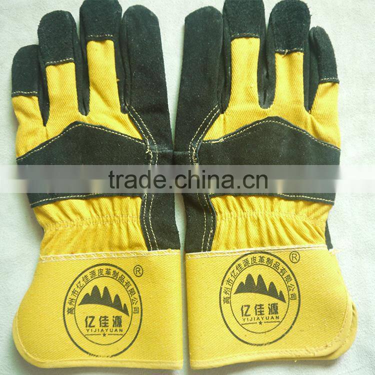 cow split leather working Gloves leather working gloves with full lining