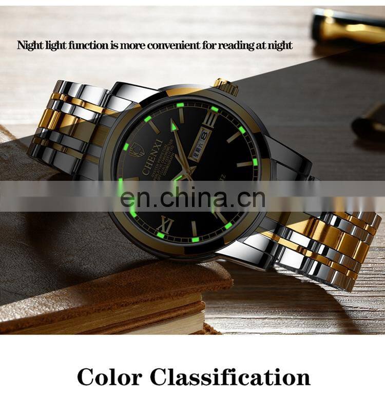 CHENXI 8211 Business Day Japan Quartz Movement Brands Classic Watch For Men Metal Watch Band