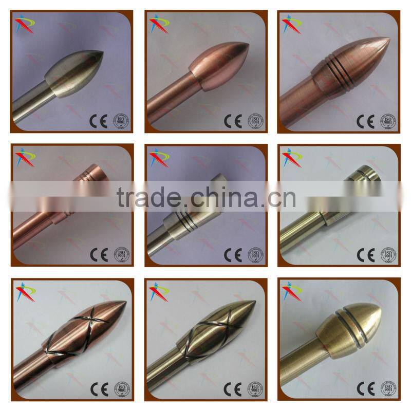 Green bronze curtain finial/Long curtain rod finial