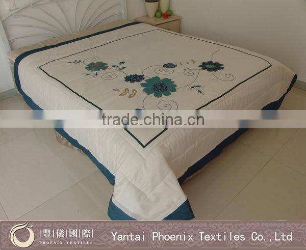 Taffeta embroidery twin comforter set