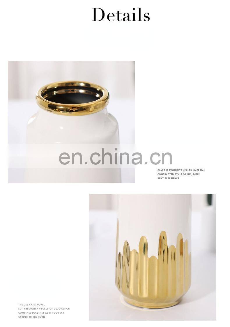 Home Accessories Vase Decoration Decor Modern Chinaceramicvase 2021 Luxury De Luxe Flower Vases For Weddings Centerpiece