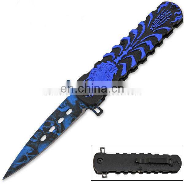 8.1 Inch aluminum handle stainless steel pocket folding outdoor survival knife