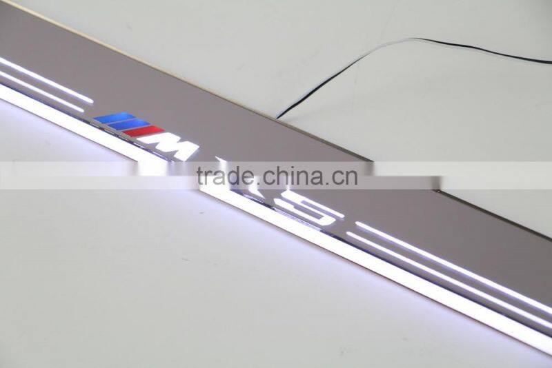 For E70 led moving flash sill scuff sill plate light new car styling door sill plate light auto spare accessory lamp