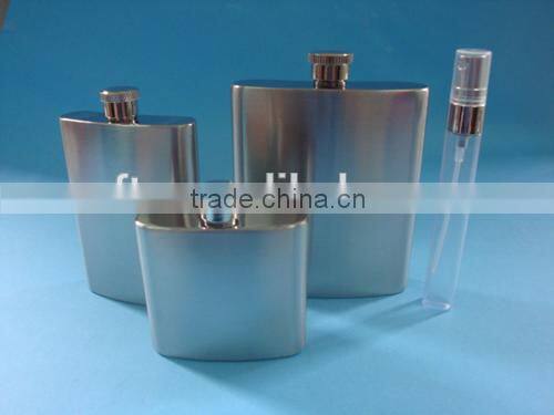 flat shape stainless steel bottle 2oz-10oz/stainless steel whisky bottles with copper cap