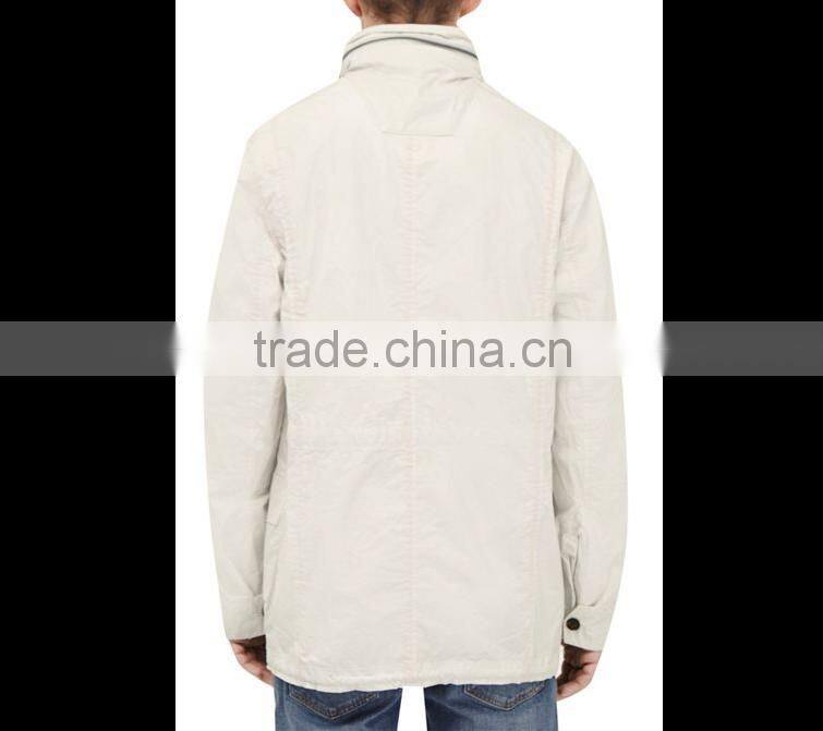 Wholesale Windbreaker White Jackets With Practical Pockets