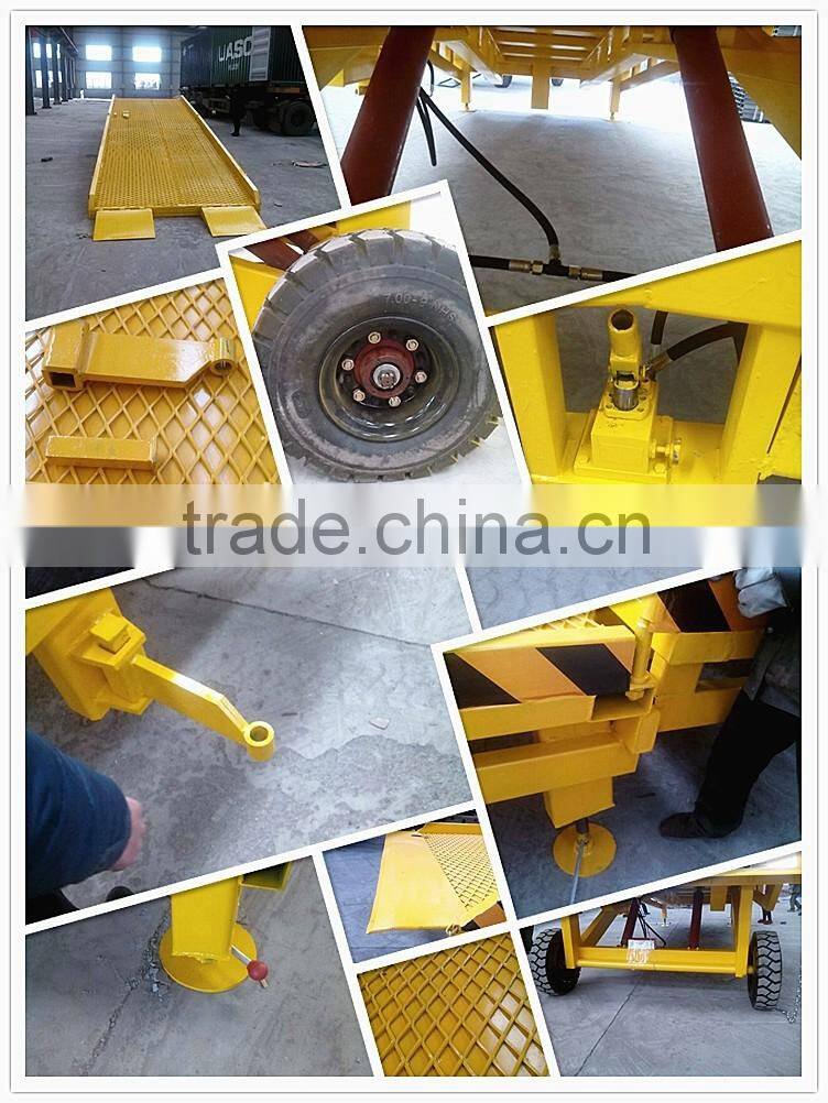 mobile hydraulic dock leveler/ hydraulic yard ramps for Forklift